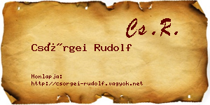 Csörgei Rudolf névjegykártya